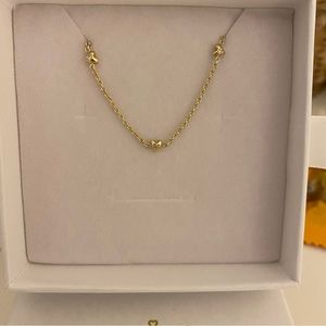 Elisa Solomon Custom Teeny Tiny Heart Bracelet - 14K yellow gold and diamonds